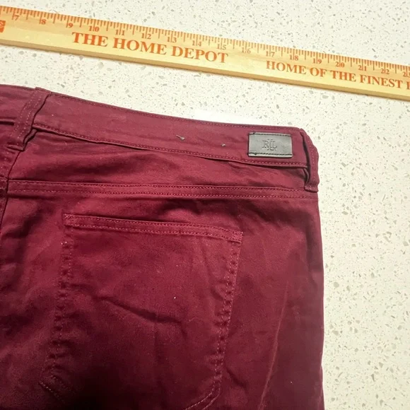 LRL Lauren Ralph Lauren Pinot Noir Wine Premiere Straight Leg Curvy Jean - Picture 5 of 9